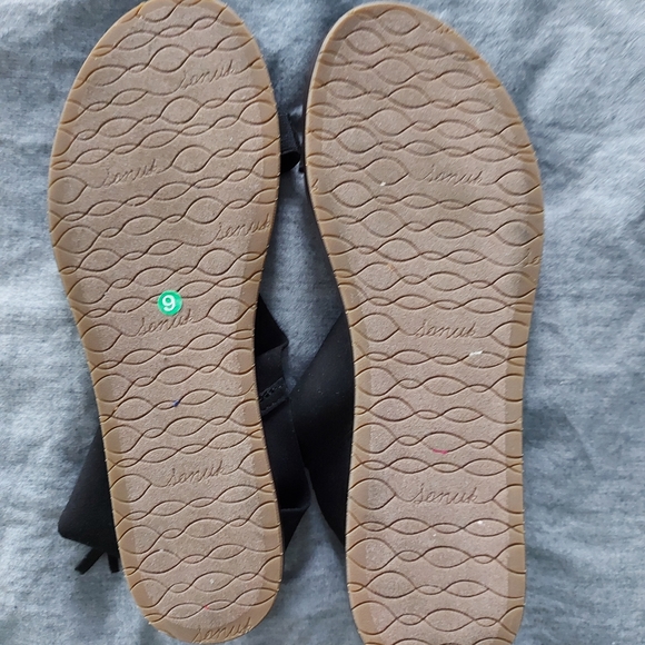 Black Zip Up Sandals - Picture 2 of 4